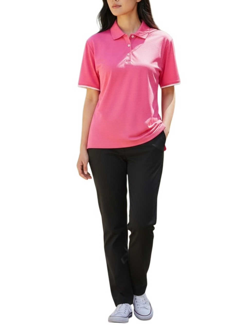 adidas Hot Pink Short-Sleeve Polo Jersey